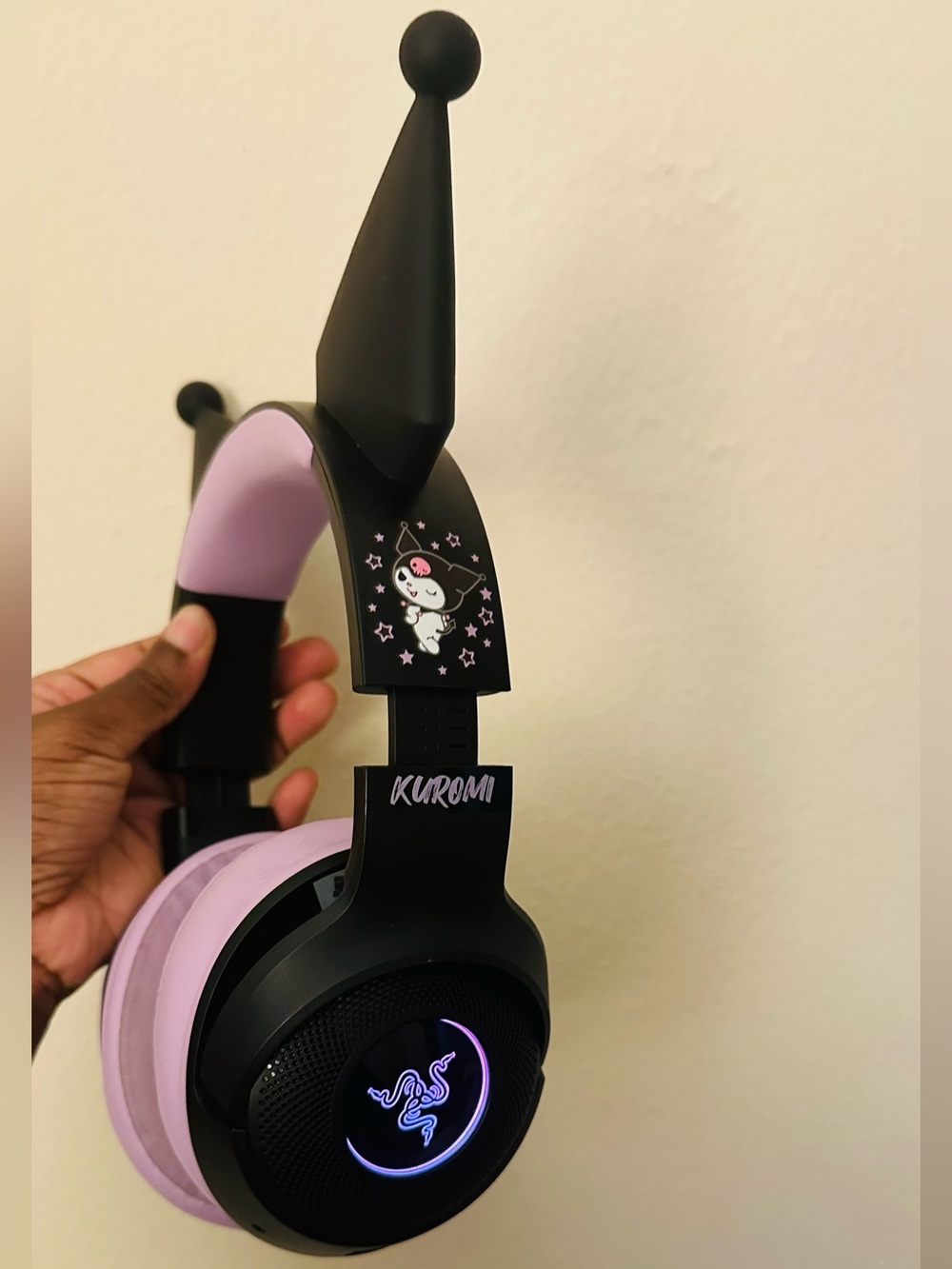 Razer Kuromi Edition Wirless Gaming Headset - Black & Lavender *USED*💜